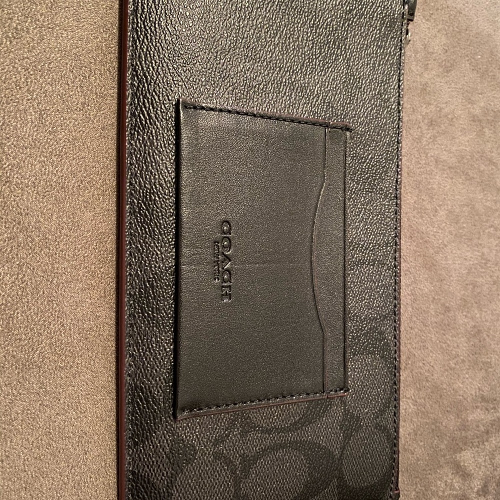 Coach ziptop phone wallet